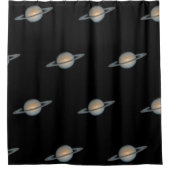 Saturn mit Ring Space Muster Duschvorhang (Vorderseite)