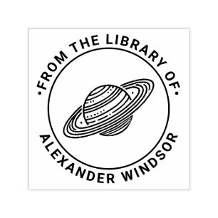 Saturn mit Rings #4 Bibliotheksname Permastempel