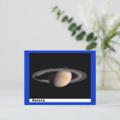 Saturn mit Rings Postkarte (Stehend Vorderseite)