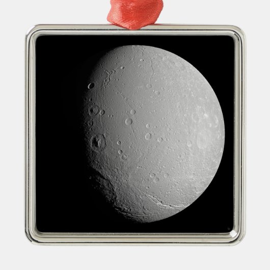Saturn Mond Dione 2 Ornament Aus Metall (Vorne)