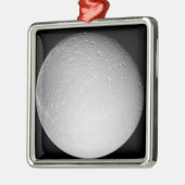 Saturn Mond Dione Silbernes Ornament (Links)