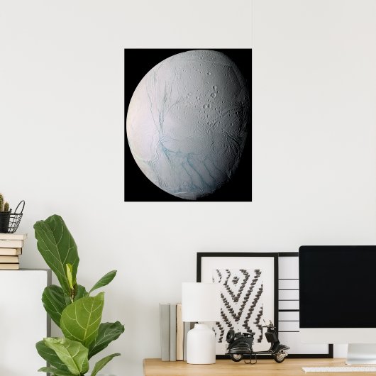 Saturn-Mond-Enceladus 3 Poster (Heimbüro)