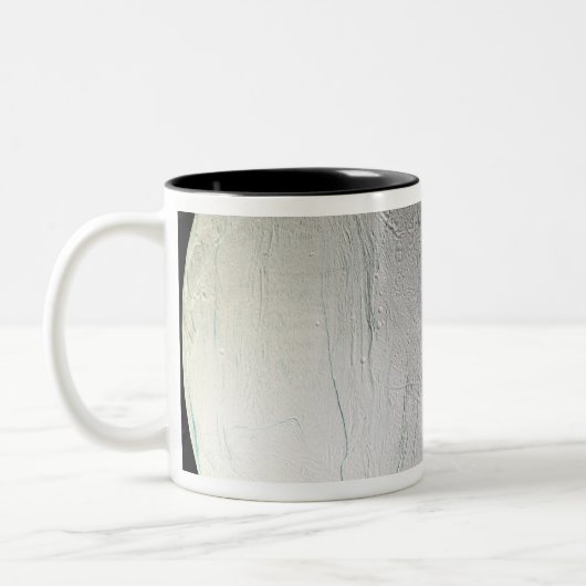 Saturn-Mond-Enceladus 3 Zweifarbige Tasse (Links)
