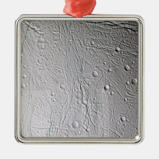 Saturn-Mond-Enceladus 4 Silbernes Ornament (Vorne)