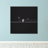 Saturn Monde gepackte Canvas drucken Leinwanddruck (Insitu (Holzboden))