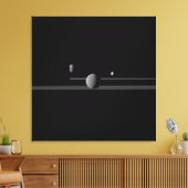 Saturn Monde gepackte Canvas drucken Leinwanddruck (Insitu (Wohnzimmer))
