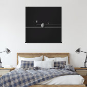 Saturn Monde gepackte Canvas drucken Leinwanddruck (Insitu (Schlafzimmer))