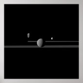 Saturn-Mondplakat Poster (Vorne)