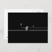Saturn-Mondpostkarte Postkarte (Vorne/Hinten)