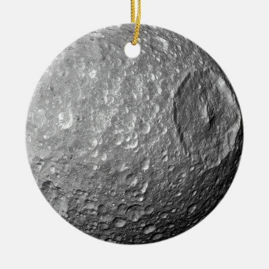 Saturn Moon Mimas Keramikornament (Vorne)