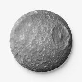 Saturn Moon Mimas Pappteller (Vorderseite)
