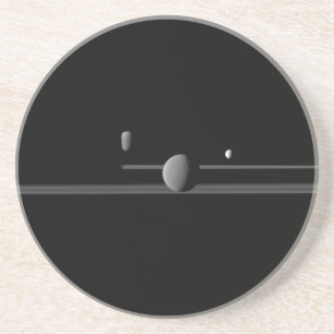 Saturn Moons Sandstone-Untersetzer Getränkeuntersetzer