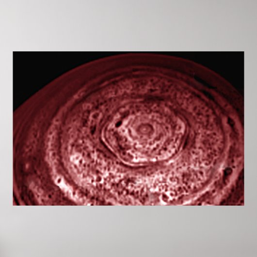 Saturn-Nordpol 52x35 (52x35) Poster (Vorne)