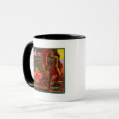 Saturn Orange LabelUpland, CA Tasse (Vorderseite Links)