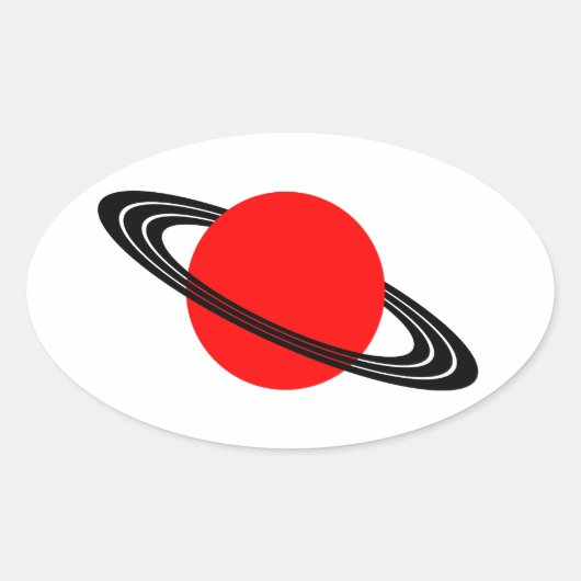 Saturn Ovaler Aufkleber (Vorderseite)