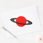 Saturn Ovaler Aufkleber (Umschlag)