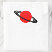 Saturn Ovaler Aufkleber (Tasche)