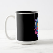 Saturn Planet Coffee Mug – Cosmic Design for Space Zweifarbige Tasse (Links)
