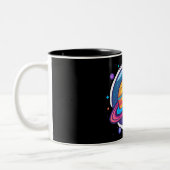 Saturn Planet Coffee Mug – Cosmic Design for Space Zweifarbige Tasse (Links)