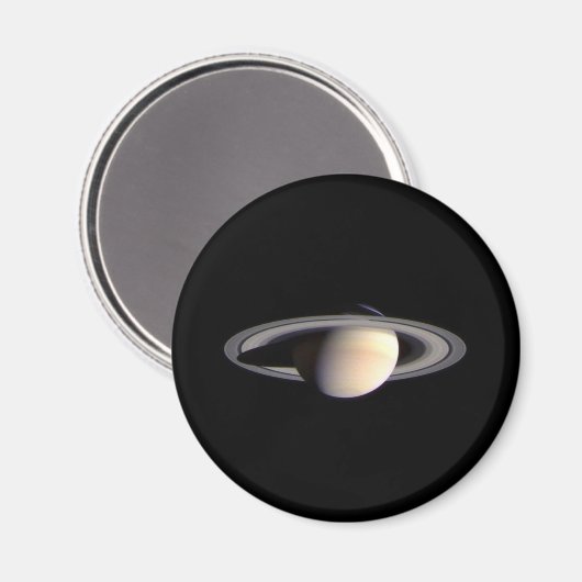 Saturn, Planet des Sonnensystems Magnet (Vorderseite/Rückseite)