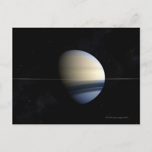 Saturn-Planet im Sonnensystem, nah-up 2 Postkarte (Vorderseite)