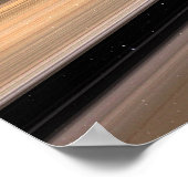 Saturn-Planet im Sonnensystem, nah-up 3 Poster (Ecke)
