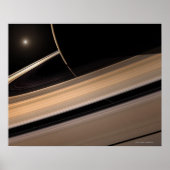 Saturn-Planet im Sonnensystem, nah-up 3 Poster (Vorne)