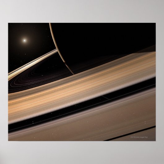 Saturn-Planet im Sonnensystem, nah-up 3 Poster (Vorne)