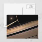 Saturn-Planet im Sonnensystem, nah-up 3 Postkarte (Vorne/Hinten)