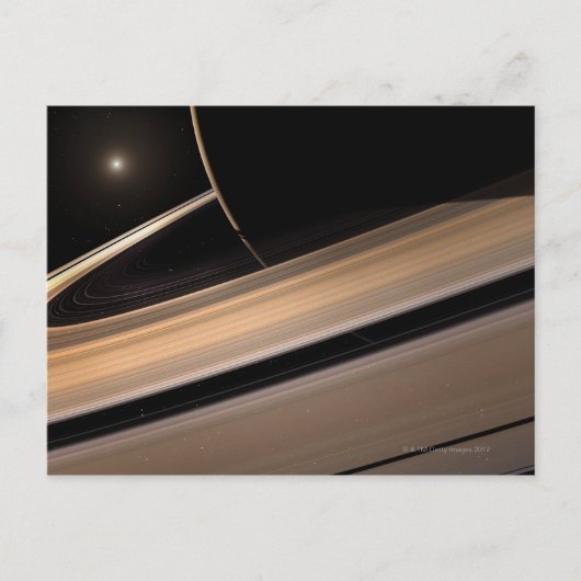 Saturn-Planet im Sonnensystem, nah-up 3 Postkarte (Vorderseite)