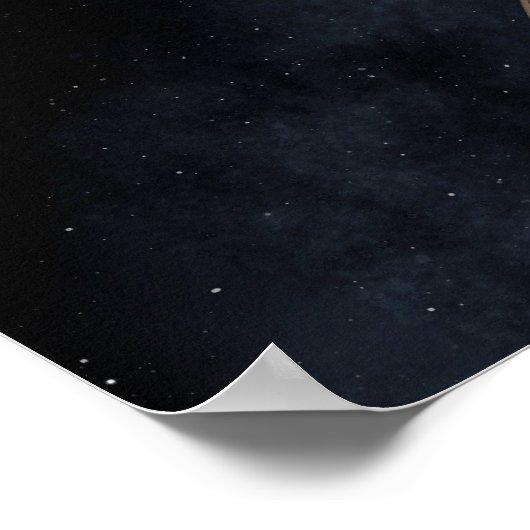 Saturn Planet im Sonnensystem, nah-up Poster (Ecke)