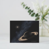 Saturn Planet im Sonnensystem, nah-up Postkarte (Stehend Vorderseite)