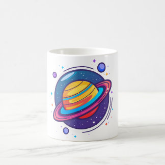 Saturn Planet Kaffee-Tasse – Kosmisches Design für Kaffeetasse