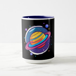 Saturn Planet Kaffee-Tasse – Kosmisches Design für Tasse