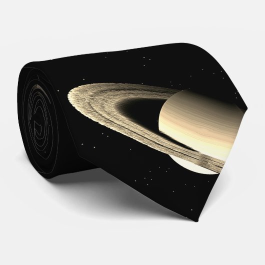 Saturn Planet Neck Tie Krawatte (Gerollt)