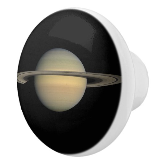 Saturn Planet Solar System mit Ringen Capricorn Keramikknauf (Rechts)