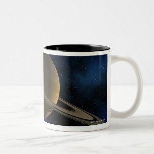 Saturn-Planet Zweifarbige Tasse