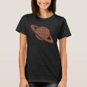 Saturn Planeten Coffee Beans T-Shirt (Vorderseite)