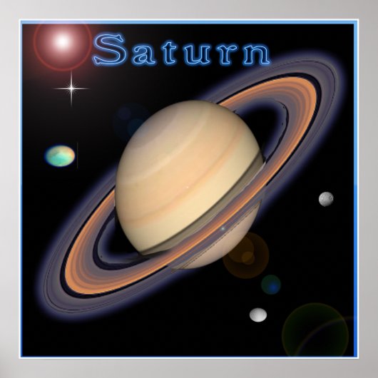 Saturn-Poster Poster (Vorne)