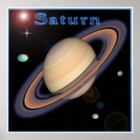 Saturn-Poster Poster (Vorne)