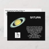 Saturn Postkarte (Vorne/Hinten)