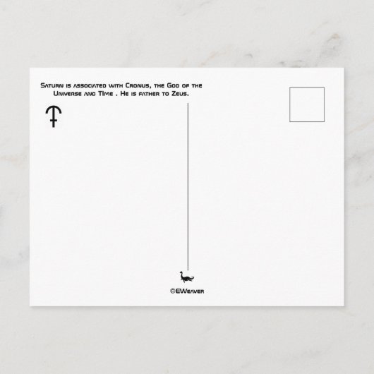 Saturn Postkarte (Rückseite)