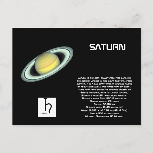 Saturn Postkarte (Vorderseite)