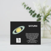 Saturn Postkarte (Stehend Vorderseite)