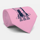 Saturn-Rakete Krawatte (Gerollt)