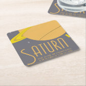 Saturn-Raum-Untersetzer Rechteckiger Pappuntersetzer (angewinkelt)