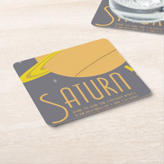 Saturn-Raum-Untersetzer Rechteckiger Pappuntersetzer (angewinkelt)