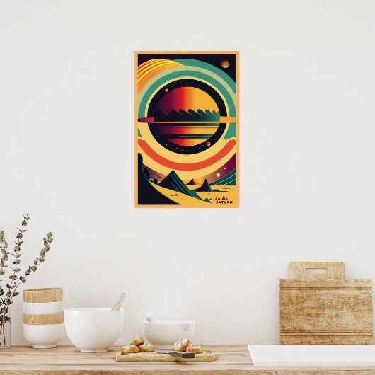 Saturn, Raumplakat Poster (Küche)