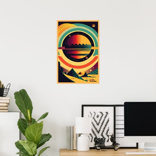 Saturn, Raumplakat Poster (Heimbüro)
