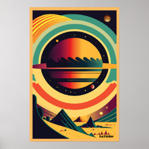 Saturn, Raumplakat Poster